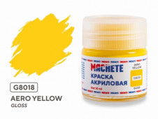 G8018 Краска акриловая MACHETE 10 мл, aero yellow (желтый, глянцевый)